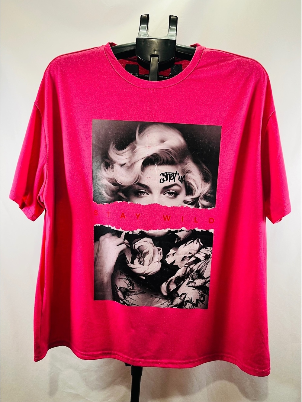 SHEIN Women's Pink Graphic T-Shirt Size Large